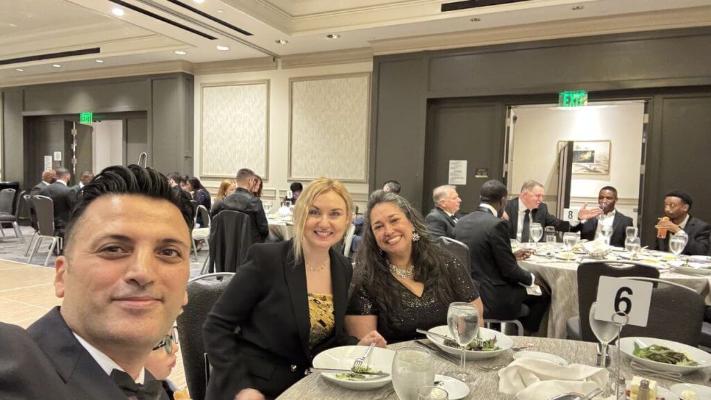 Natalie Eksi at the National Supply Chain Day Gala 2026 dinner table with colleagues